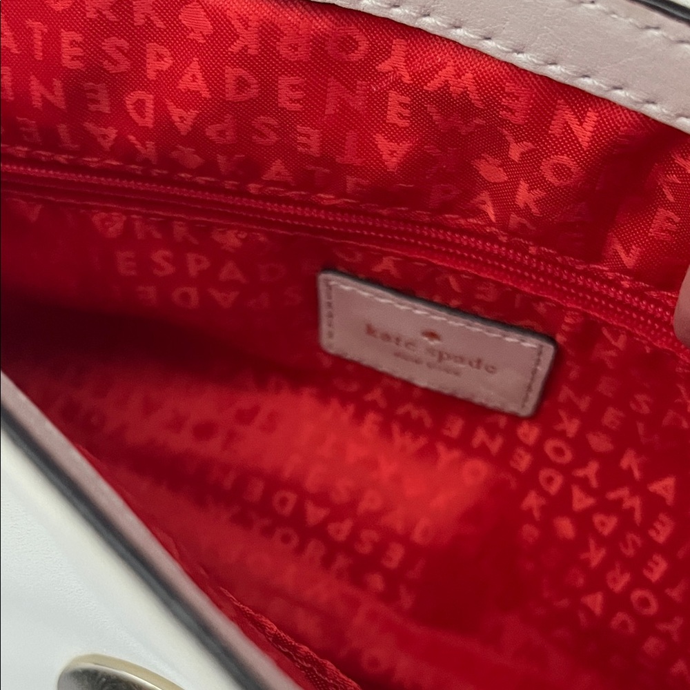 Kate Spade Quilted Leather Handbag  Light Gold Hardware Off White - Picture 6 of 12